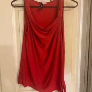 Elegant Red Sleeveless Top